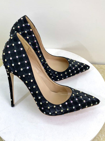 Cecelia Diamond-Studded High Heels