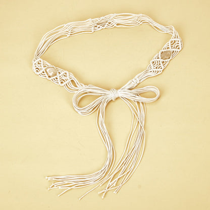 Beco - Bohemian Style Woven Belt with Long Tassels