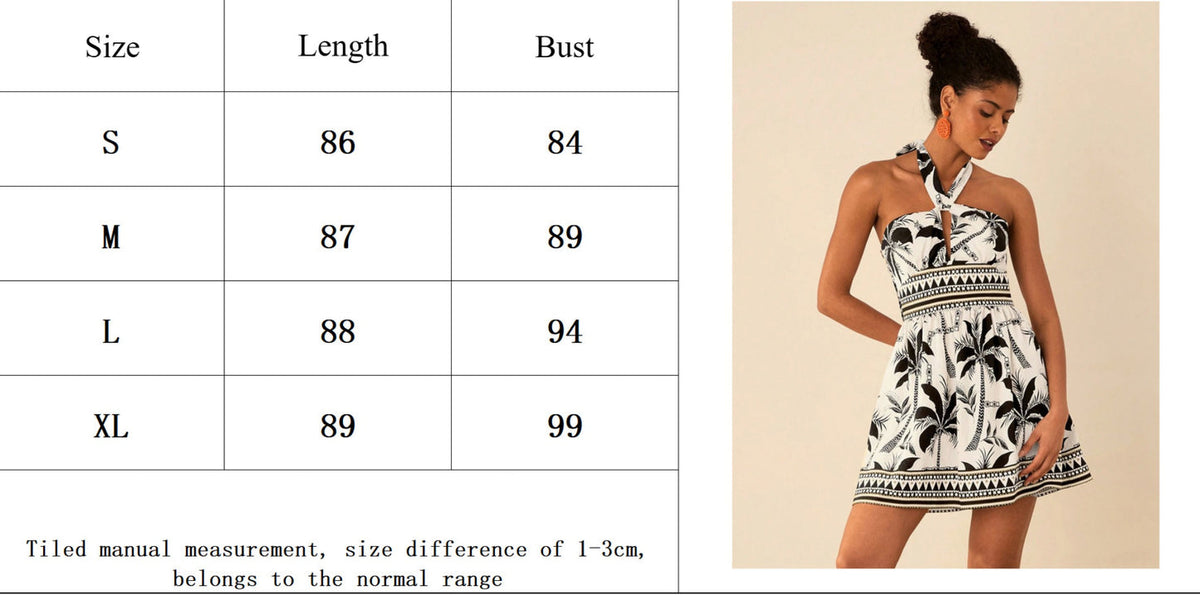 Troposa - Floral Halter Dress - Vacation Ready