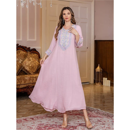 Embroidered Beaded Loose Tribal Abaya