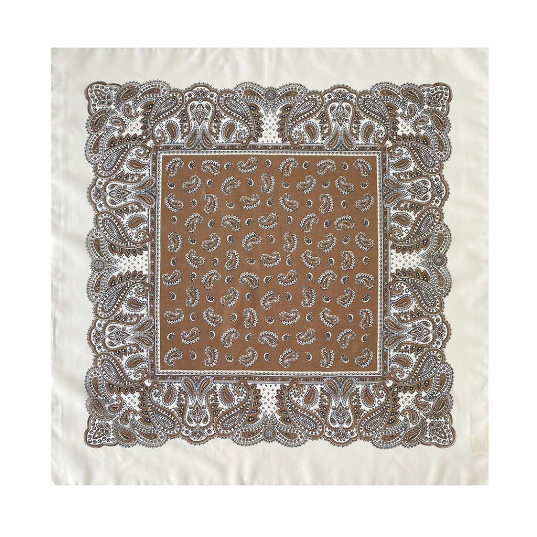 Scarvii - 27.5" Boho Paisley Print Scarf - Vintage &amp; Light