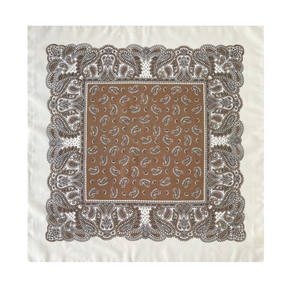 Scarvii - 27.5" Boho Paisley Print Scarf - Vintage &amp; Light