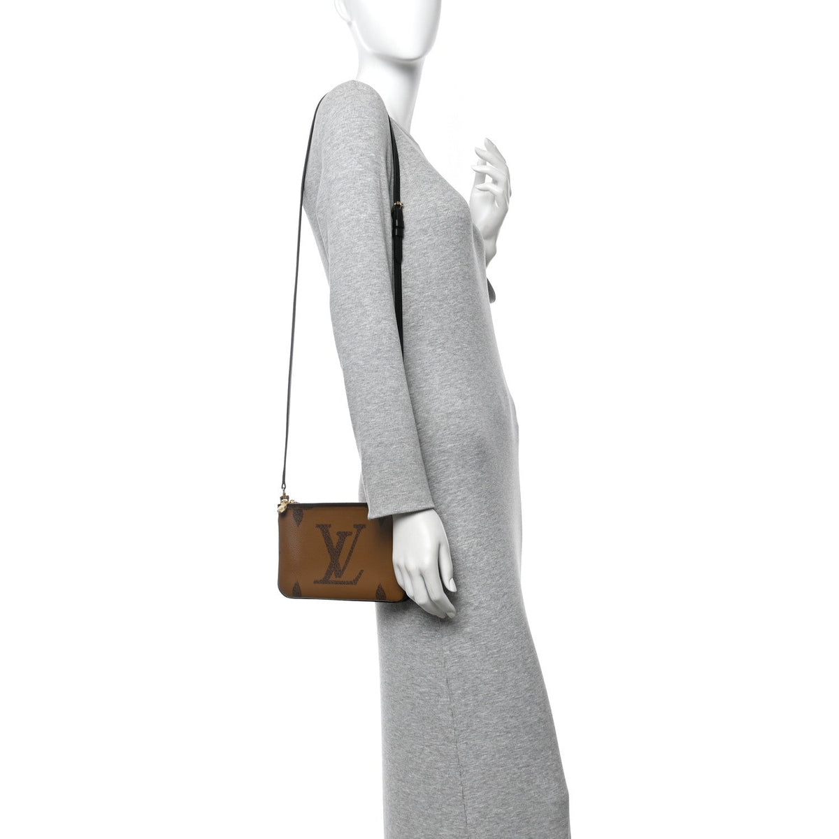 Reverse Monogram Giant Double Zip Pochette