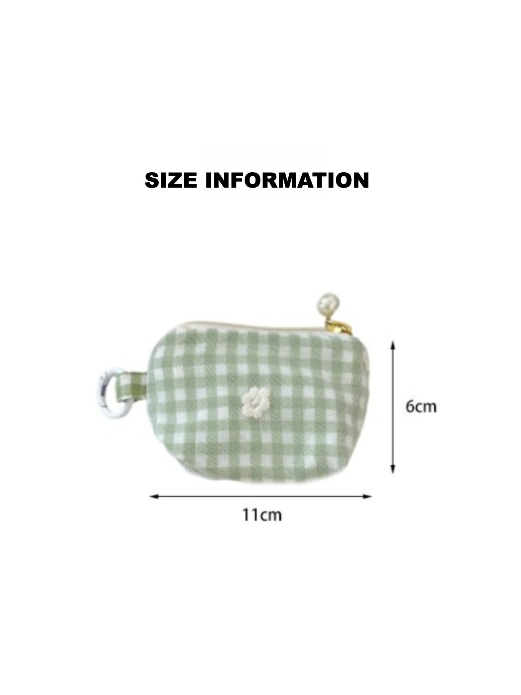Cosbai - Mini Plaid Coin Purse with Zipper
