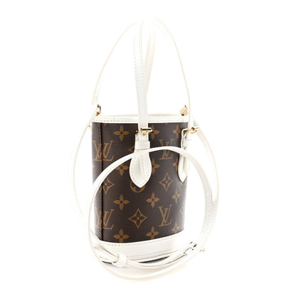 Monogram LV Match Nano Bucket Bag White