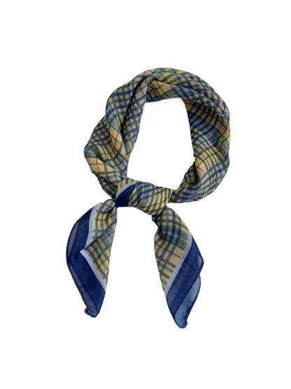 Haila - 20" Vintage Classic Stripe Print Square Headscarf