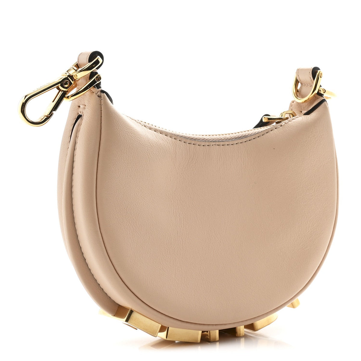 Vitello Grace Matte Nano Fendigraphy Hobo Charm Light Rose