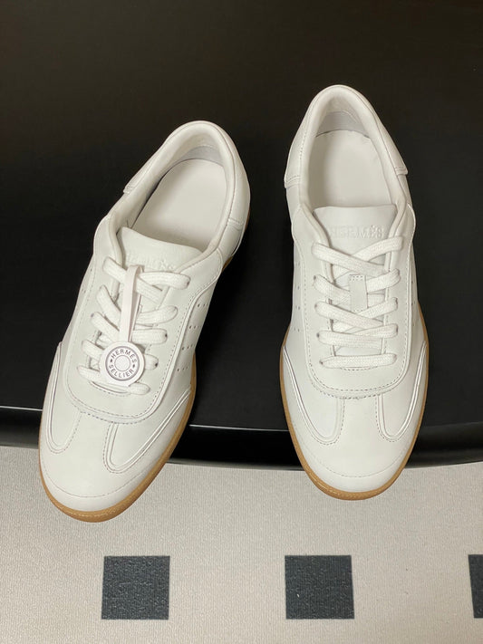 Hermes 26 Match Sneakers White in Calfskin 594340