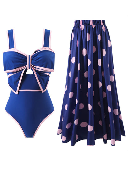 Jade Polka Dot Swimsuit Set