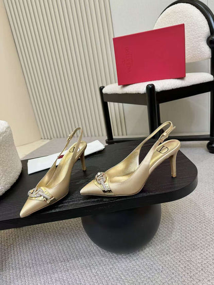 Valentino Slingback Pump High heels Silk 239562