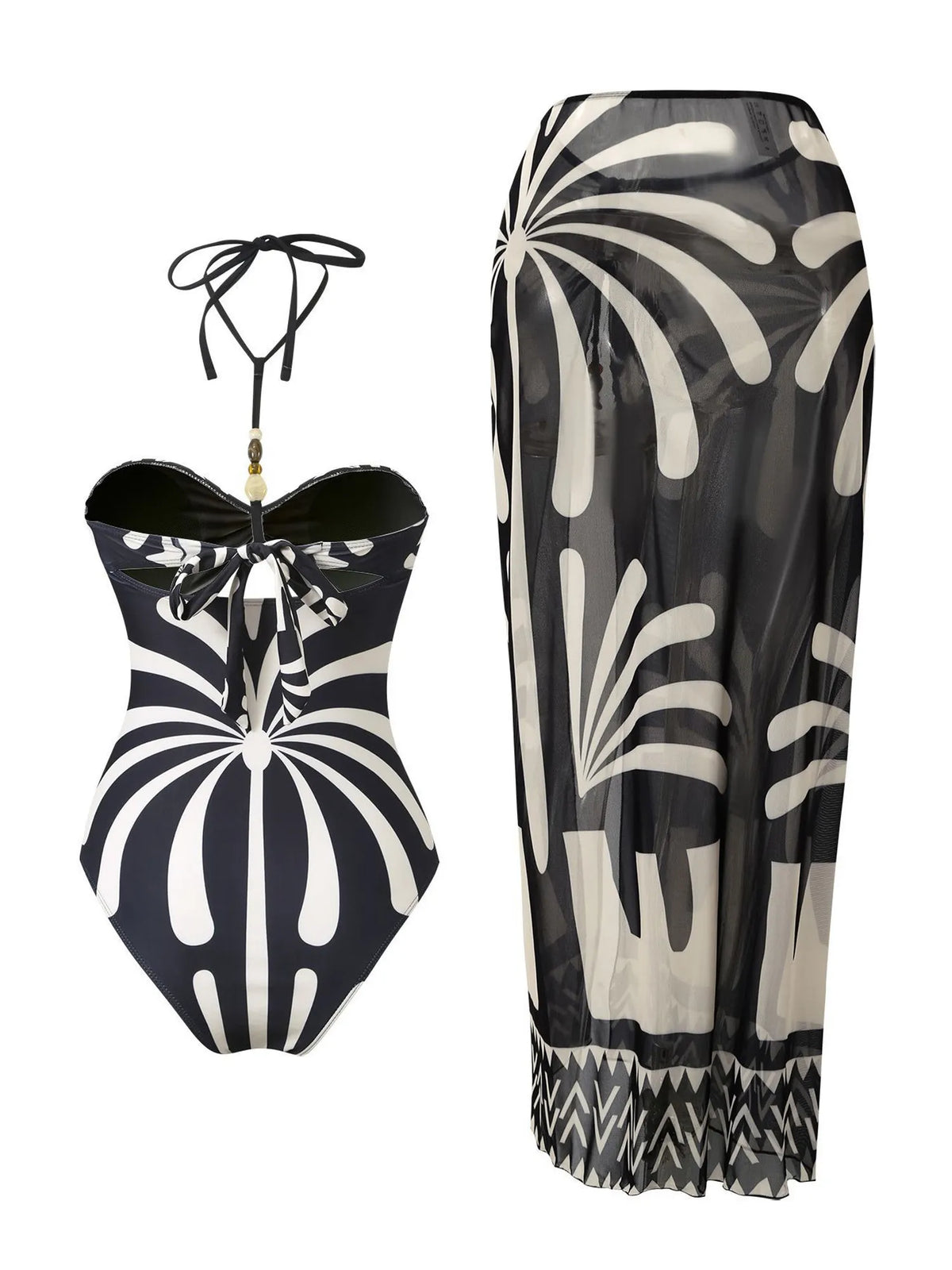 Lily Printed Cut-out Swimsuit Set