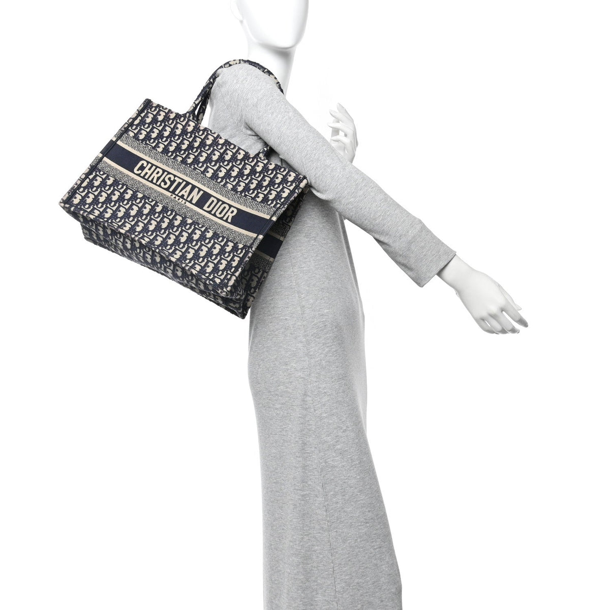 Oblique Medium Book Tote Blue Multicolor