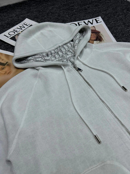 DIOR 25S HOODED KNIT JACKET STYLE 370