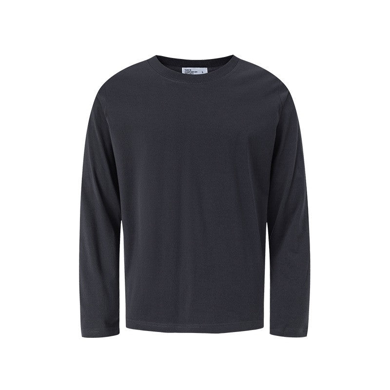 Solid Color Crew Neck Long Sleeve T-Shirt