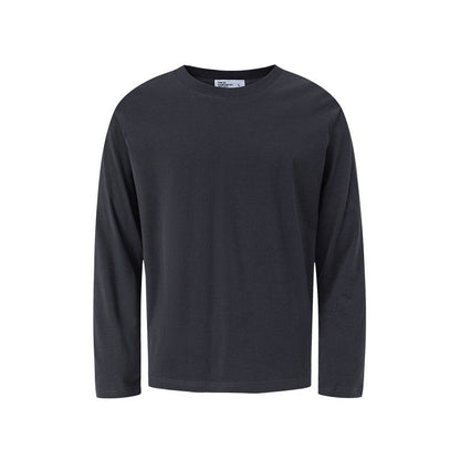 Solid Color Crew Neck Long Sleeve T-Shirt