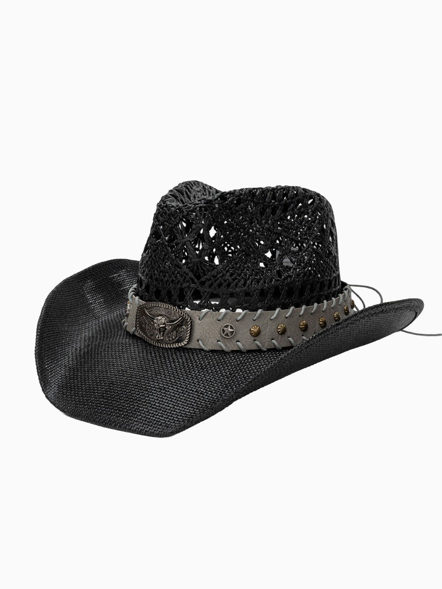 Mariella Retro Straw Western Cowboy Hat