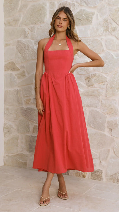 Caden Maxi Dress - Red