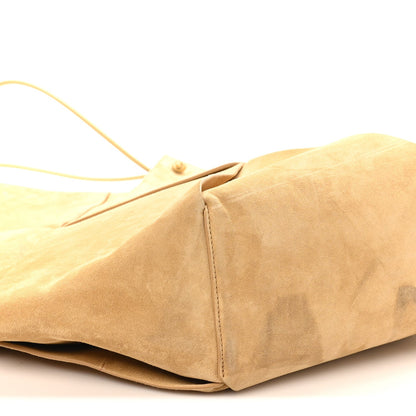 Suede Maxi Intrecciato Tote Cane Sugar Tapioca