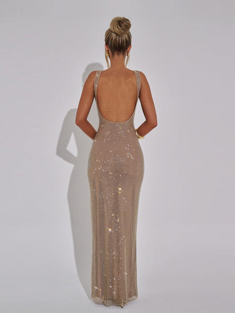 Georgia Maxi Dress In Gold