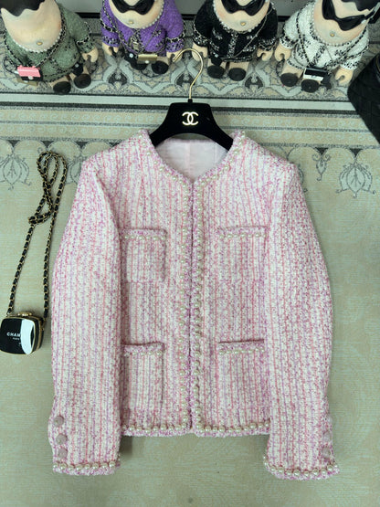 CC Tweed Jacket Pink Cotton Wool 251906