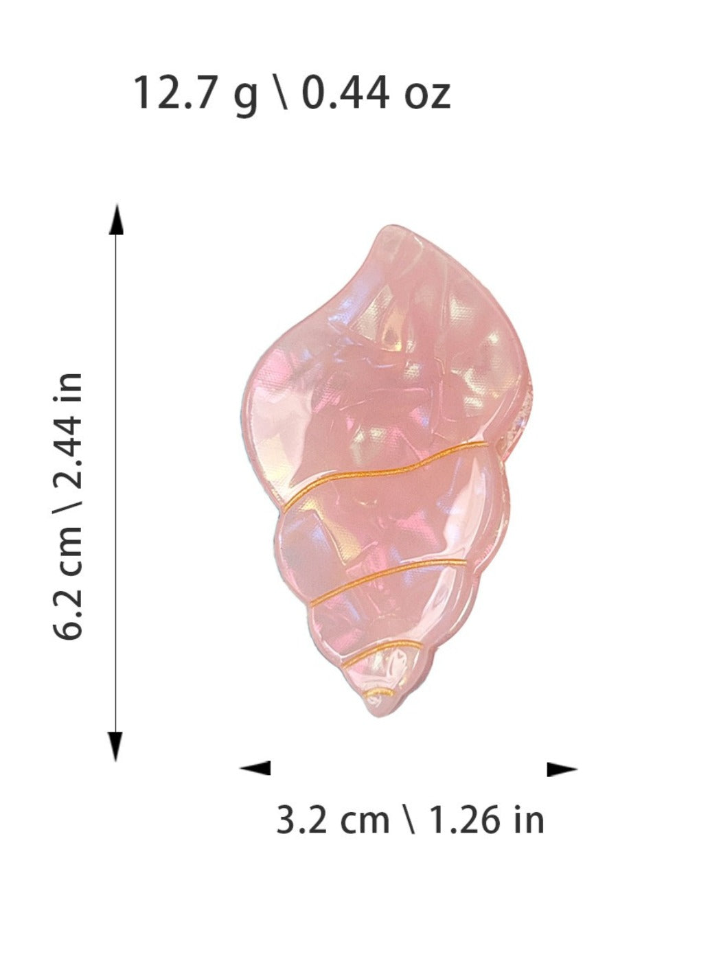 Clio - Acrylic Conch-Shaped Hair Clips - Sweet &amp; Cute