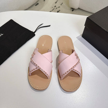 CC Cruise 2025/26 Mules Pink Light Beige Calfskin 570314