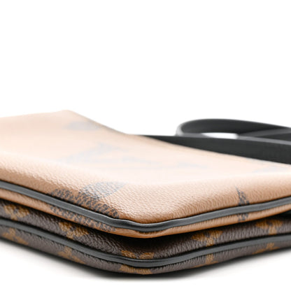 Reverse Monogram Giant Double Zip Pochette