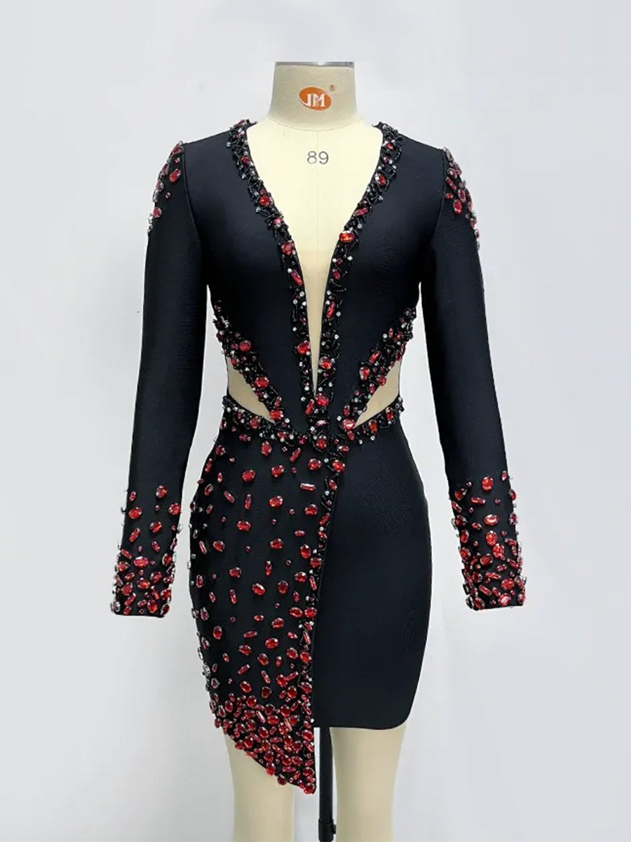 Rowena Mini Dress In Black