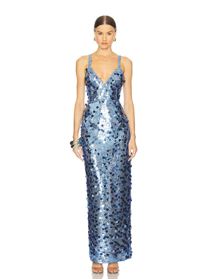 Lucinda Maxi Dress In Blue