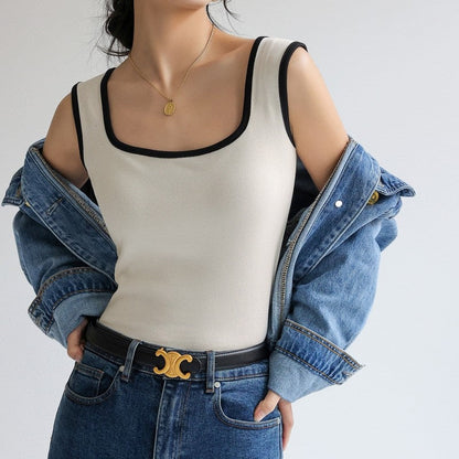 The Little Knitted Camisole With V Neck