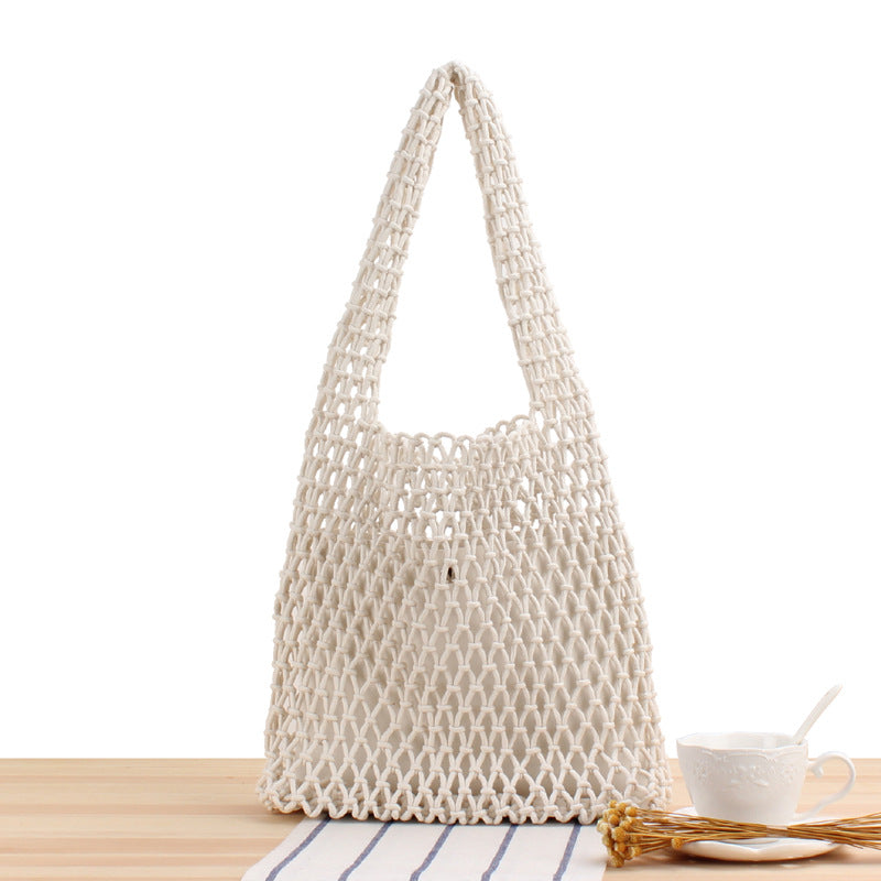 Crochet Market Bag Carry Shoulder Bag