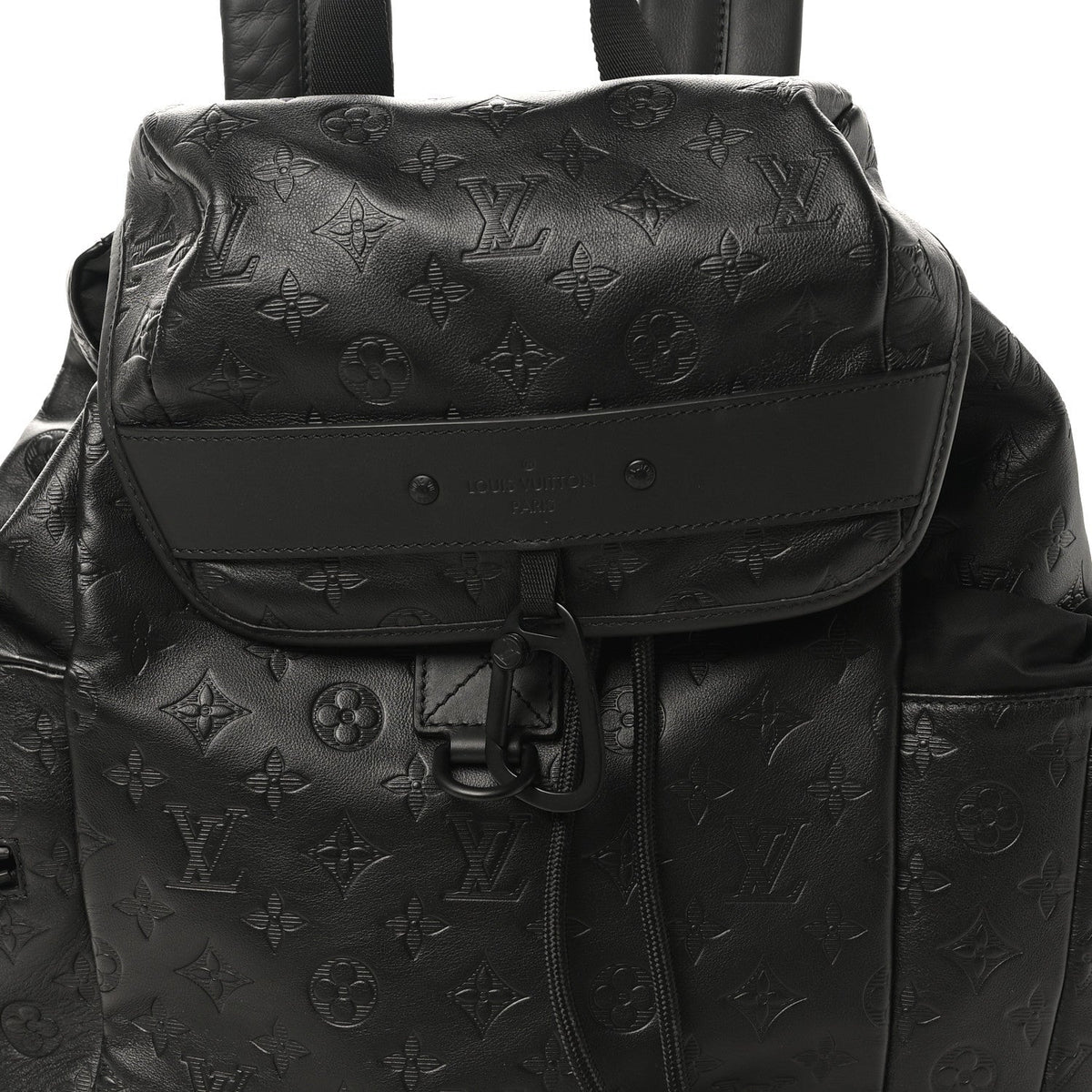 Calfskin Monogram Shadow Discovery Backpack Black