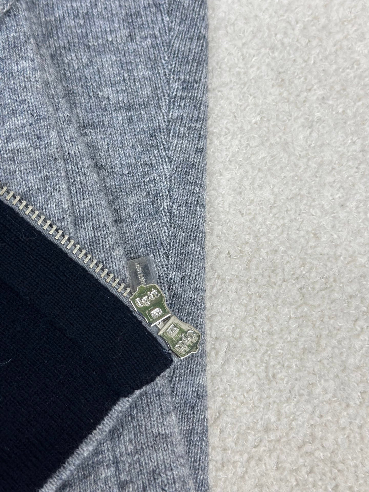 Miumiu 2026 Hooded Knit Cardigan Grey Cashmere