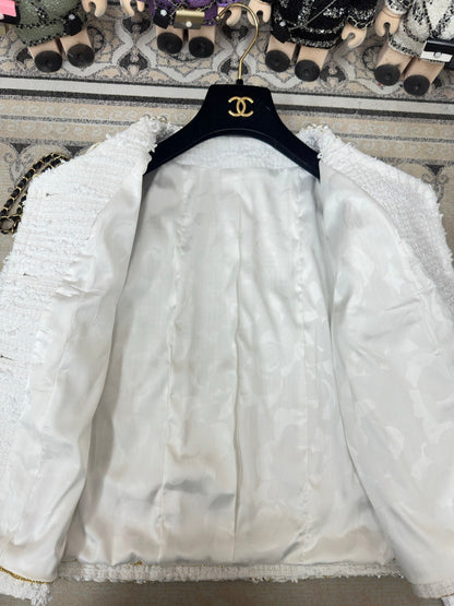 CC Jacket White Cotton Polyamide 237359