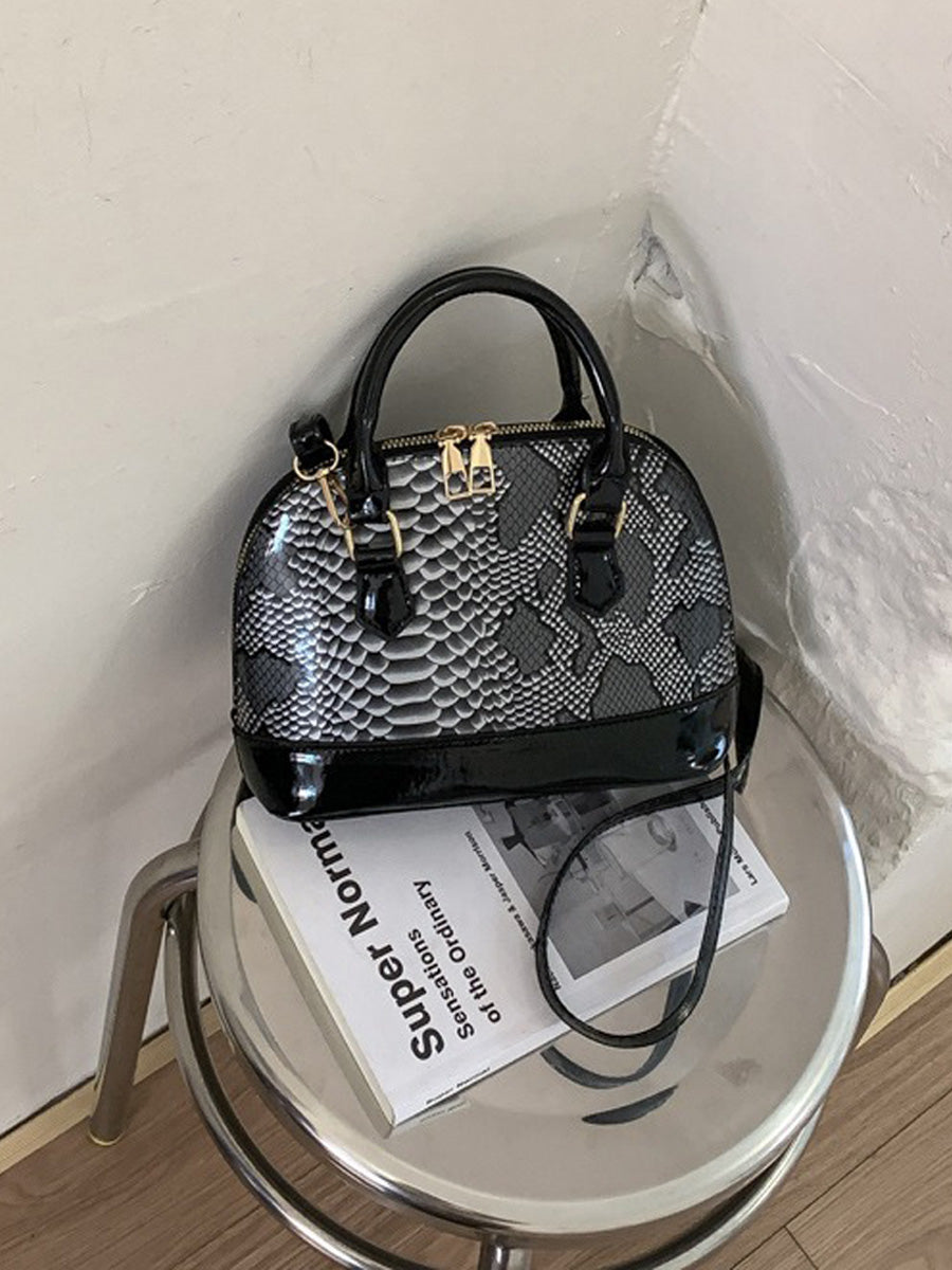 Victoria Snakeskin-patterned Leather Bag