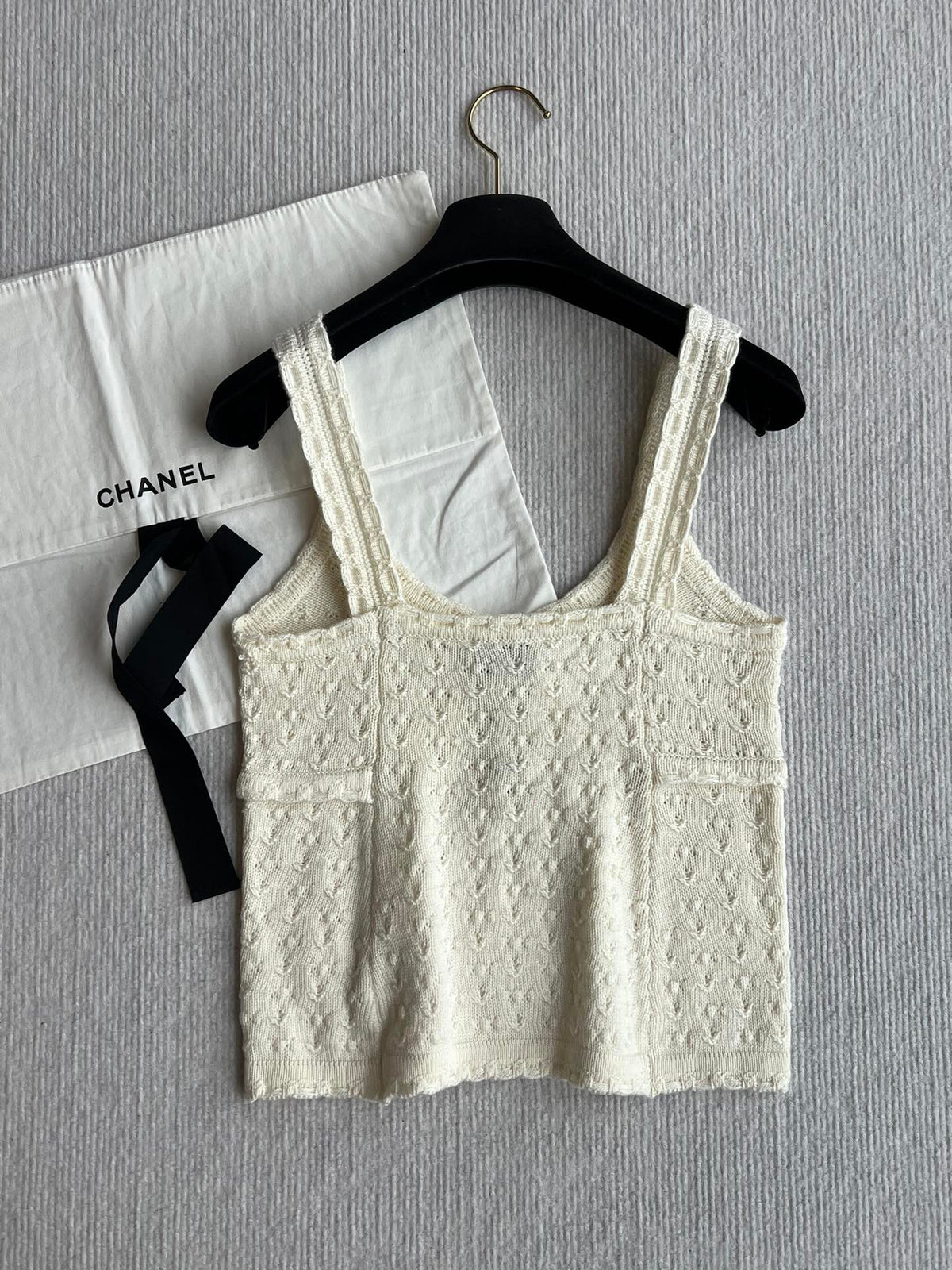 Chanel 25P Camisole Beige Cashmere 220192