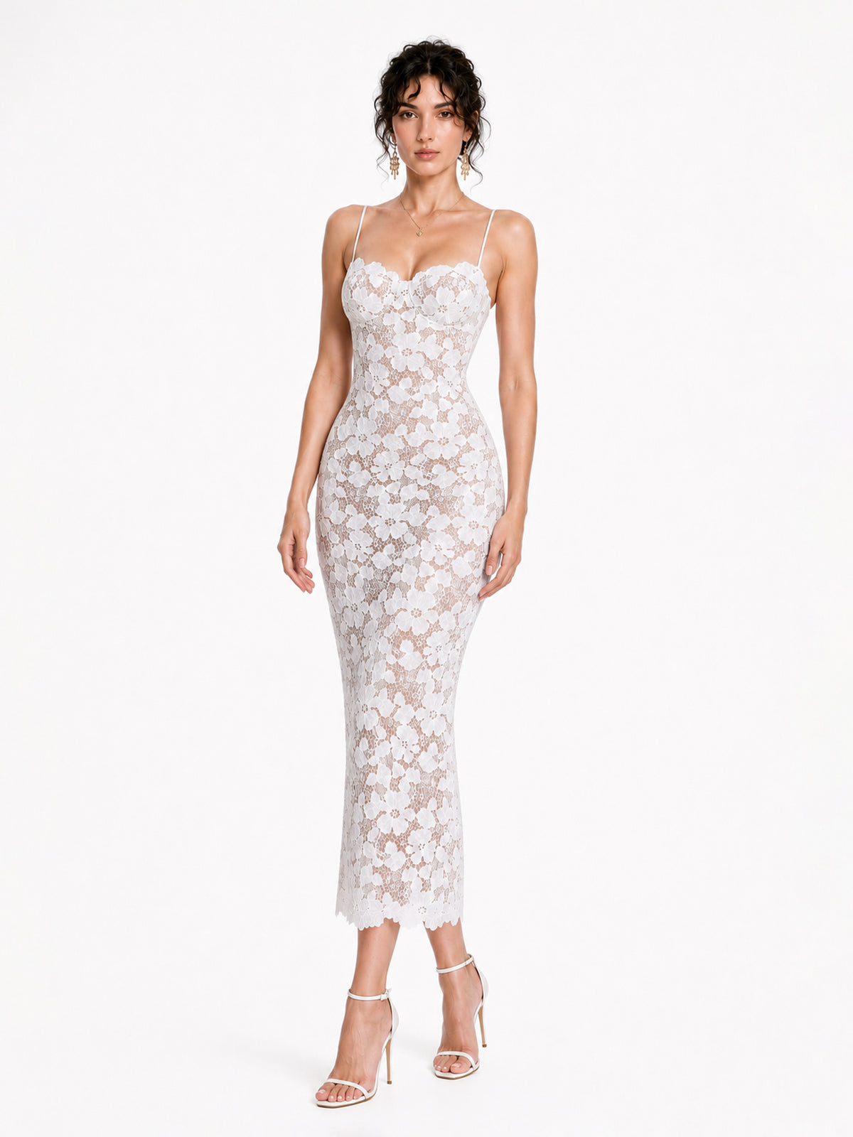 Yara Sexy Lace Bodycon Maxi Dress