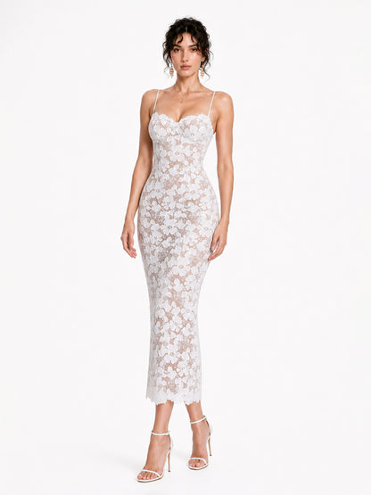 Yara Sexy Lace Bodycon Maxi Dress