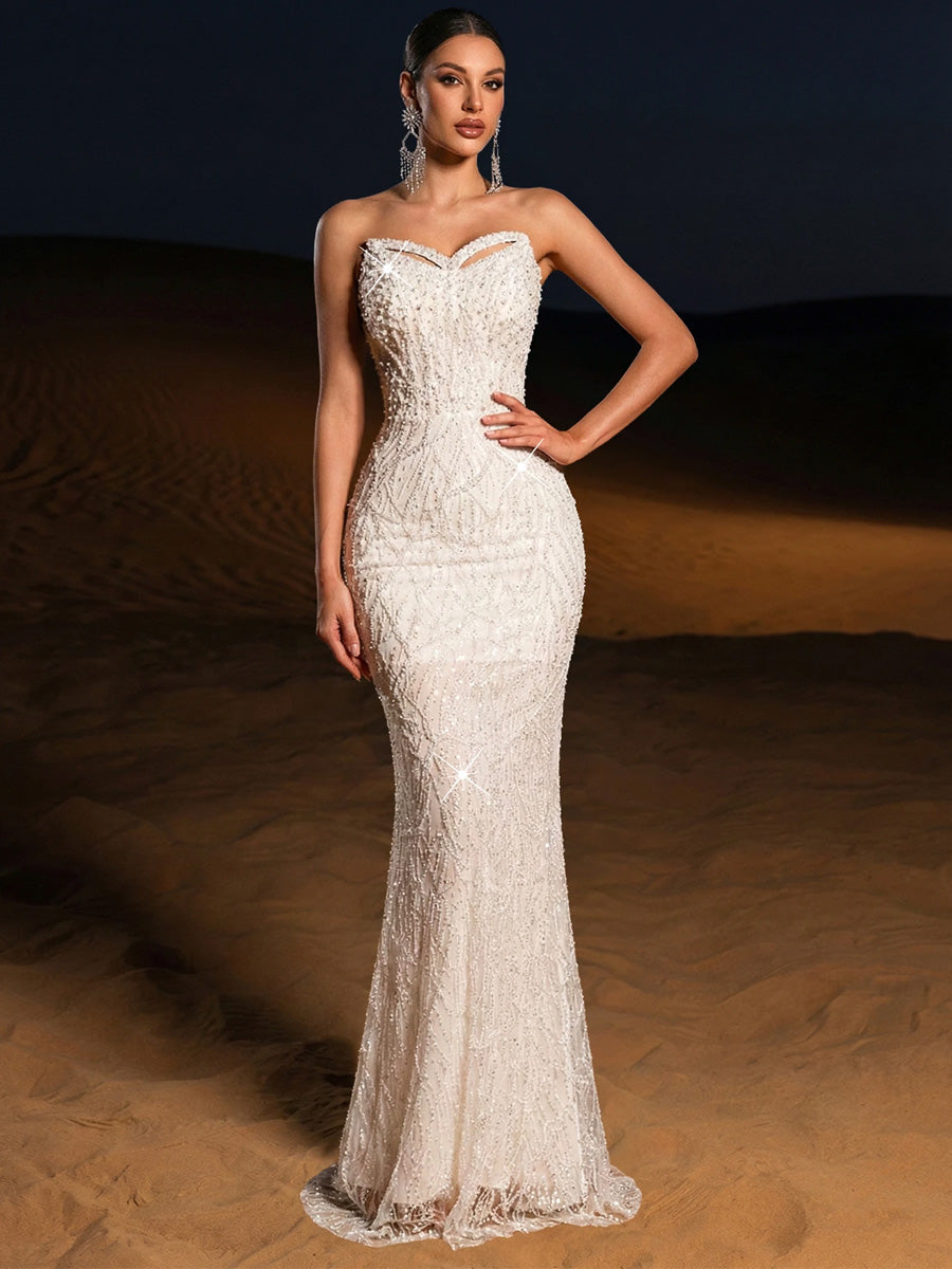 Nyla Maxi Dress In White