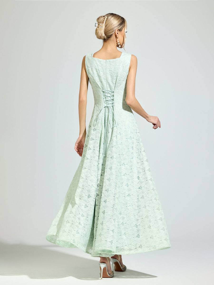 Estelle Elegant Green Two-Piece Lace Set