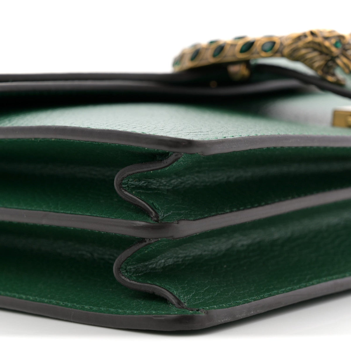 Pebbled Calfskin Small Dionysus Shoulder Bag Emerald