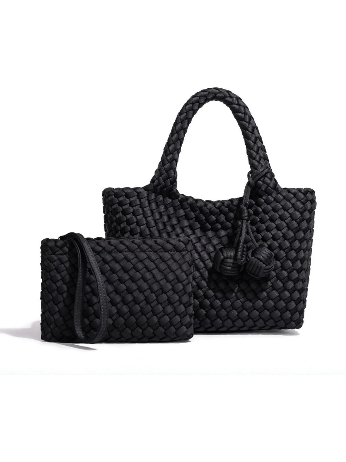 Zoey Woven Knot Tote Bag