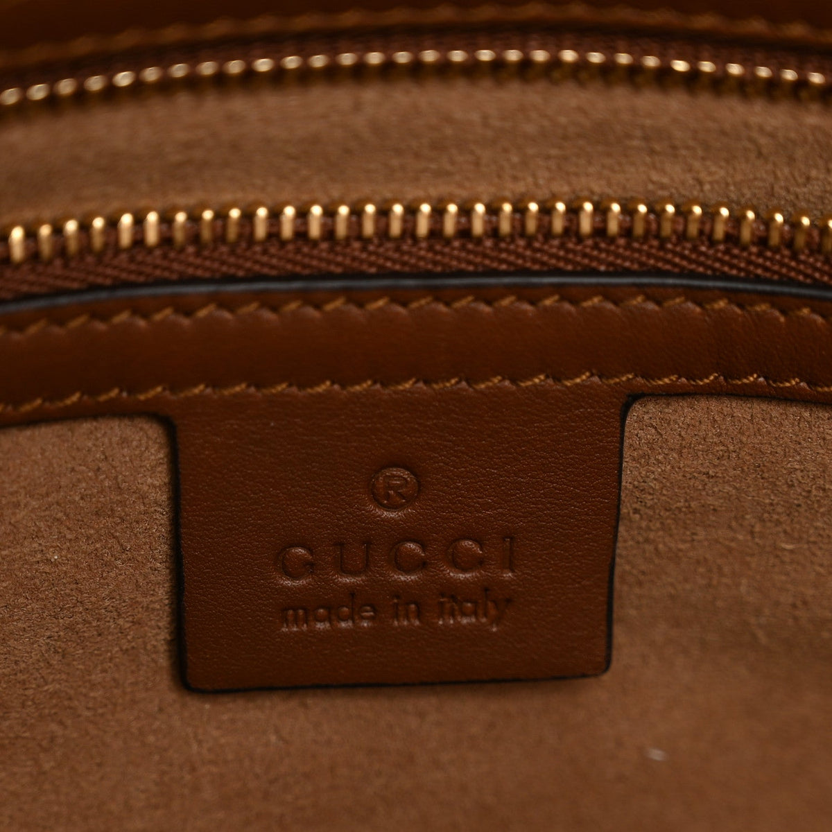 GG Supreme Monogram Large Linea A Hobo Light Brown