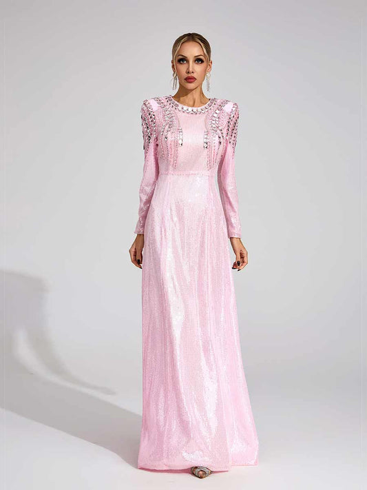 Amira Diamond Sequined Maxi Dress