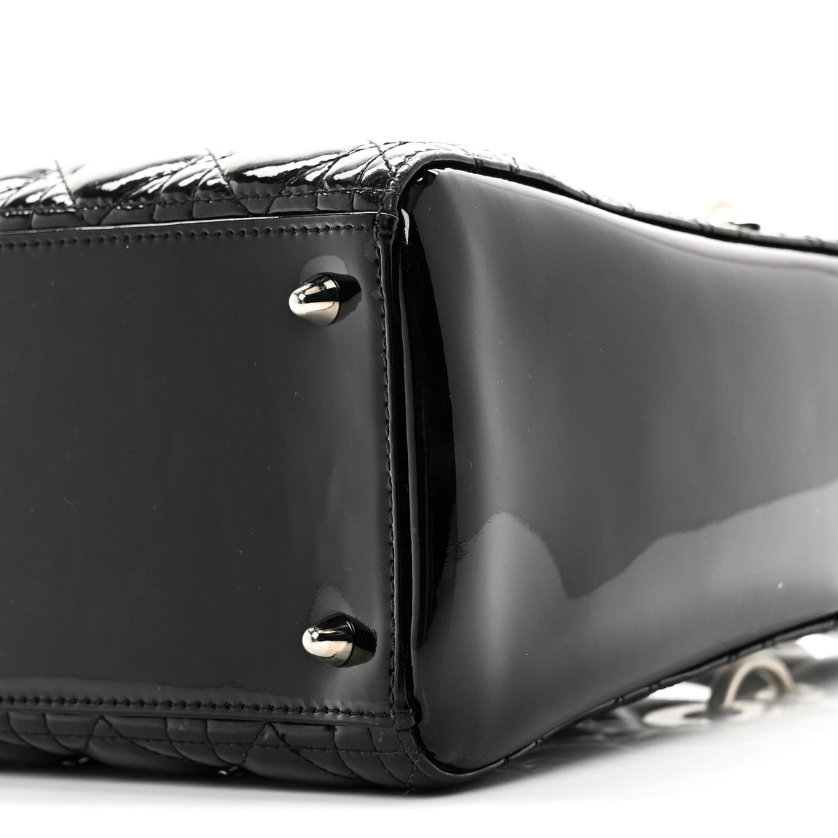 Patent Cannage Medium Lady Dior Black