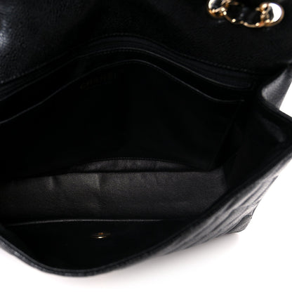 Caviar Quilted Jumbo Single Flap Black