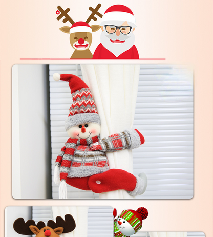 Christmas Creative Curtain Buckle Cartoon Doll Decoration Hotel Restaurant Decoration Doll Buckle Window Pendant