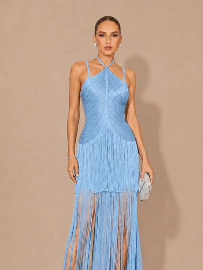 Mireia Tasseled Strap Maxi Dress