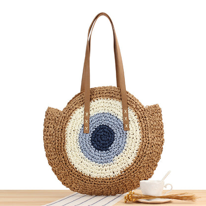 Crochet Market Bag Round Shoulder Bag