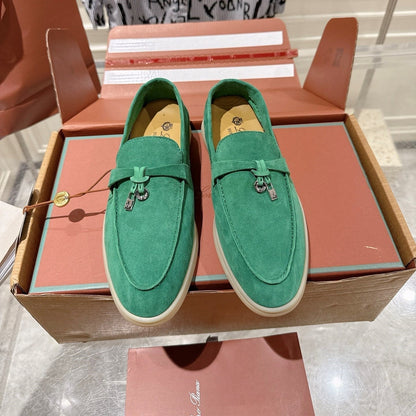 LP Summer Charms Walk Loafers Light Teal Green Suede 565855